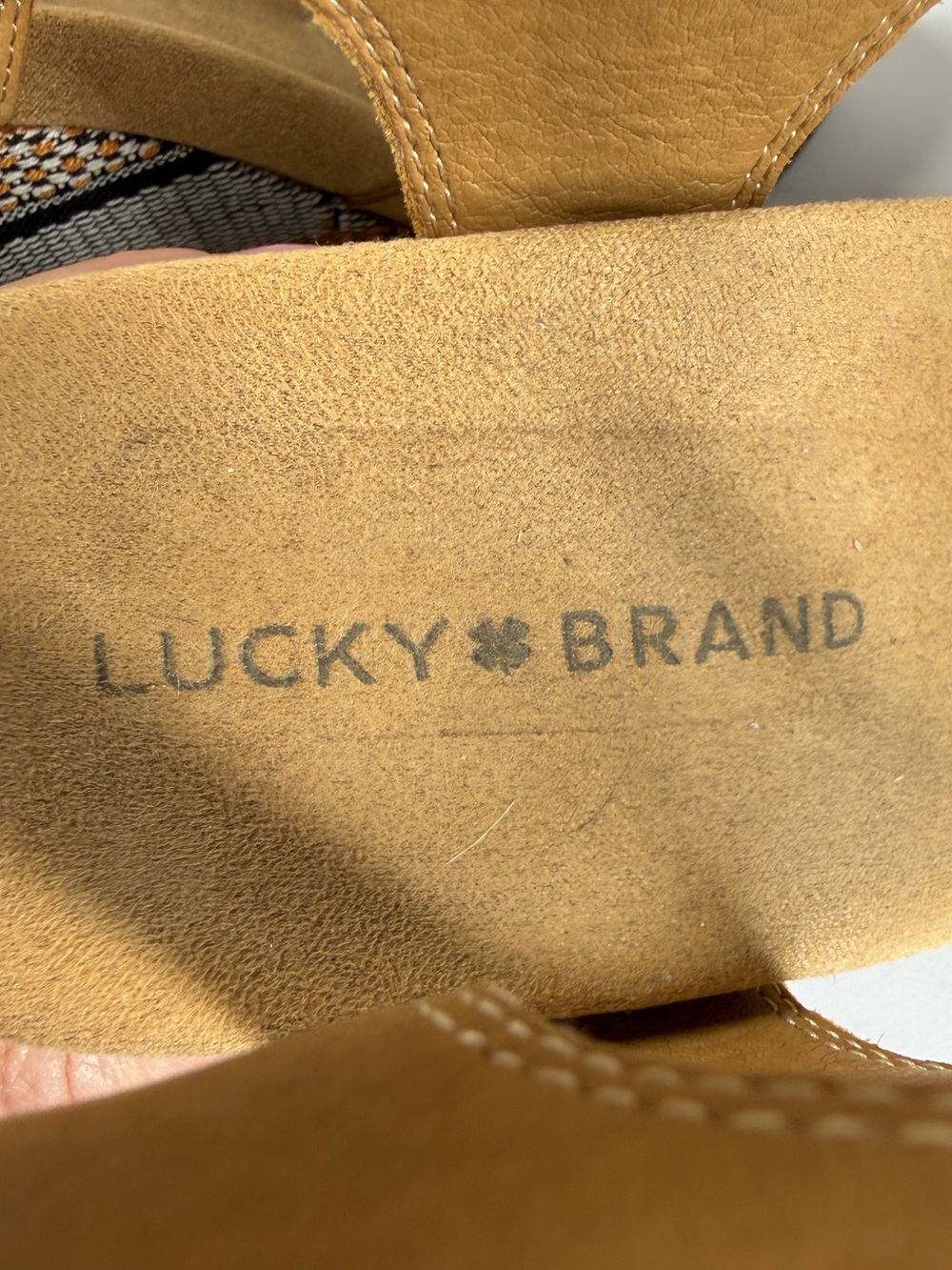 Lucky Brand Yejida 3 Leather Lace Up Platform Wedge Sandals Women's 7.5 - Picture 11 of 14